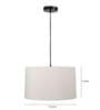 14-Inch Flex Fabric Drum Pendant Light, Modern Hanging Ceiling Lamp