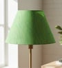 14-Inch Green Texture Fabric Conical Lampshade