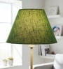 14-Inch Green Texture Fabric Conical Lampshade