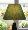 14-Inch Green Texture Fabric Conical Lampshade
