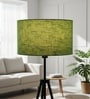 14-Inch Green Texture Fabric Drum Lampshade
