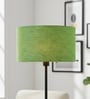 14-Inch Green Texture Fabric Drum Lampshade