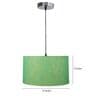 14-Inch Green Texture Fabric Drum Pendant Light