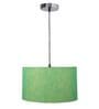 14-Inch Green Texture Fabric Drum Pendant Light