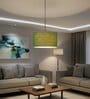 14-Inch Green Texture Fabric Drum Pendant Light
