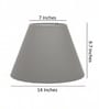 14-Inch Grey Fabric Conical Lampshade