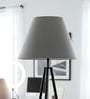 14-Inch Grey Fabric Conical Lampshade