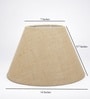 14-Inch Natural Jute Fabric Conical Lampshade