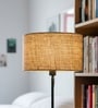14-Inch Natural Jute Fabric Drum Lampshade