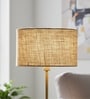 14-Inch Natural Jute Fabric Drum Lampshade