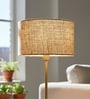 14-Inch Natural Jute Fabric Drum Lampshade