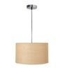 14-Inch Natural Jute Fabric Drum Pendant Light