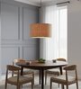 14-Inch Natural Jute Fabric Drum Pendant Light