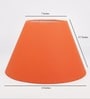14-Inch Orange Fabric Conical Lampshade