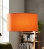 14-Inch Orange Fabric Drum Lampshade