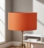 14-Inch Orange Fabric Drum Lampshade
