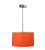 14-Inch Orange Fabric Drum Pendant Light