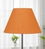 14-Inch Orange Texture Fabric Conical Lampshade