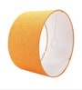 14-Inch Orange Texture Fabric Drum Lampshade