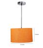 14-Inch Orange Texture Fabric Drum Pendant Light
