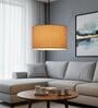 14-Inch Premium Jute Fabric Drum Pendant Light