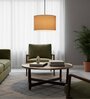 14-Inch Premium Jute Fabric Drum Pendant Light, Modern Hanging Ceiling Lamp