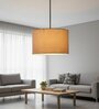 14-Inch Premium Jute Fabric Drum Pendant Light, Modern Hanging Ceiling Lamp