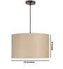 14-Inch Premium Jute Fabric Drum Pendant Light