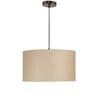 14-Inch Premium Jute Fabric Drum Pendant Light