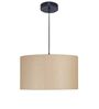 14-Inch Premium Jute Fabric Drum Pendant Light, Modern Hanging Ceiling Lamp