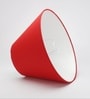 14-Inch Red Fabric Conical Lampshade