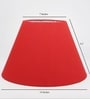 14-Inch Red Fabric Conical Lampshade