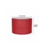 14-Inch Red Jute Fabric Drum Lampshade