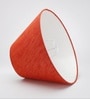14-Inch Red Texture Fabric Conical Lampshade