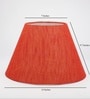 14-Inch Red Texture Fabric Conical Lampshade