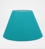 14-Inch Teal Fabric Conical Lampshade