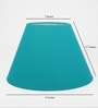 14-Inch Teal Fabric Conical Lampshade