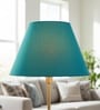 14-Inch Teal Fabric Conical Lampshade