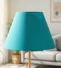 14-Inch Teal Fabric Conical Lampshade