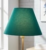 14-Inch Teal Fabric Conical Lampshade