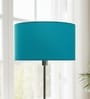 14-Inch Teal Fabric Drum Lampshade
