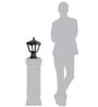 14-Inch Victorian Outdoor Gate Light | Durable Black Polycarbonate Post Lamp