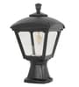 14-Inch Victorian Outdoor Gate Light | Durable Black Polycarbonate Post Lamp