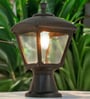 14-Inch Victorian Outdoor Gate Light | Durable Black Polycarbonate Post Lamp
