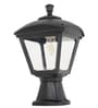 14-Inch Victorian Outdoor Gate Light | Durable Black Polycarbonate Post Lamp