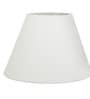 14-Inch White Fabric Conical Lampshade