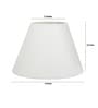 14-Inch White Fabric Conical Lampshade