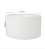 14-Inch White Fabric Drum Lampshade