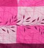 Pink Floral 144 TC Cotton Blend Single Bed Sized Bed Sheets With 1 Pillow Cover