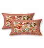 Red Floral 144 TC Cotton King Size  Bedsheet With 2 Pillow Cover